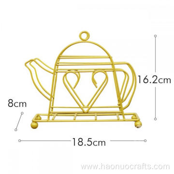 Creative personality golden teapot paper towel holder